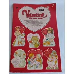 Vtg Book 190 Valentines Card Book 60s Punch Out Paper Dolls Plus Mark
